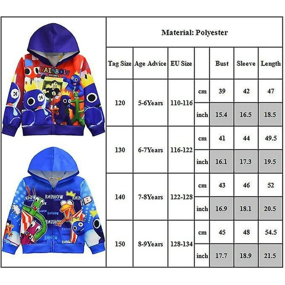 Rainbow Kids Colorful Cartoon Hoodie